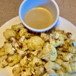 Air Fryer Roasted Cauliflower with Tahini (Low Carb) - The Mama Maven Blog