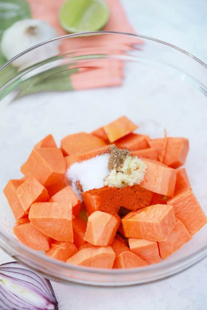 Sweet Potatoes in bowl