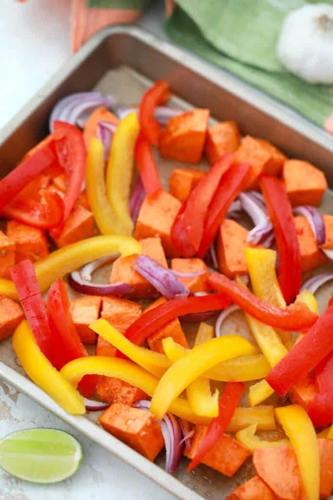 veggies on a sheet pan