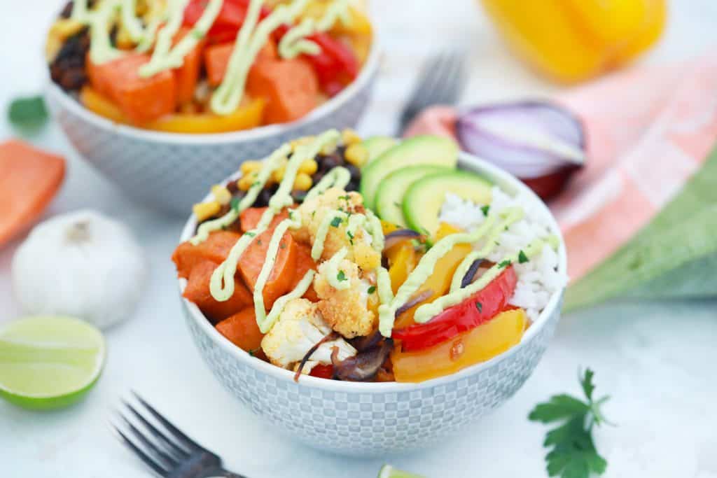 Healthy Sweet Potato Black Bean Bowls 