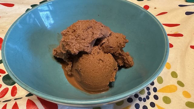 non-dairy chocolate mint ice cream - ninja CREAMi