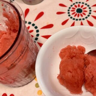Cherry Cola Italian Ice in bowl