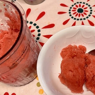 Cherry Cola Italian Ice in bowl