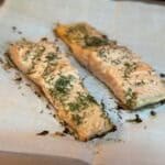 Close up photo of Air Fryer Lemon Dill Salmon