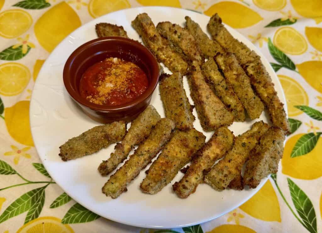 Eggplant Fries on plate