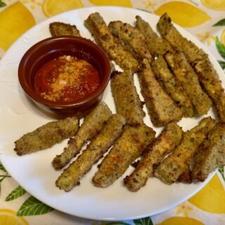 Eggplant Fries on plate