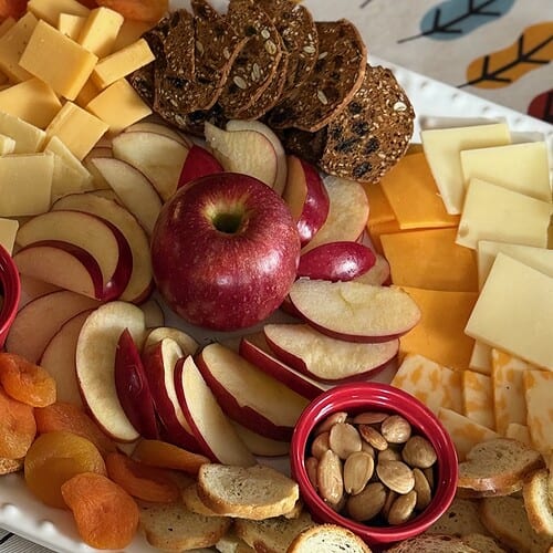 Apple - snacky Kid Friendly Apple Snack Board - an Easy and Tasty Treat - The