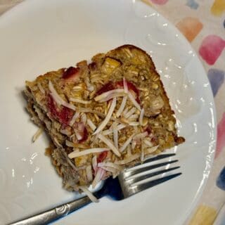 Strawberry Peach Baked Oatmeal
